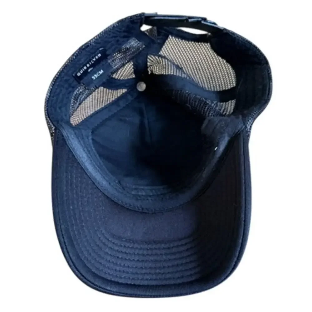 Quiksilver Blue Gradient Trucker Snapback Hat Mesh Baseball Cap 55cm Surf Skate